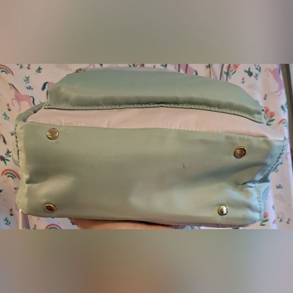Isaac Mizrahi Pastel Color Block Nylon Neutral Boho School Backpack Purse Bag main image 6
